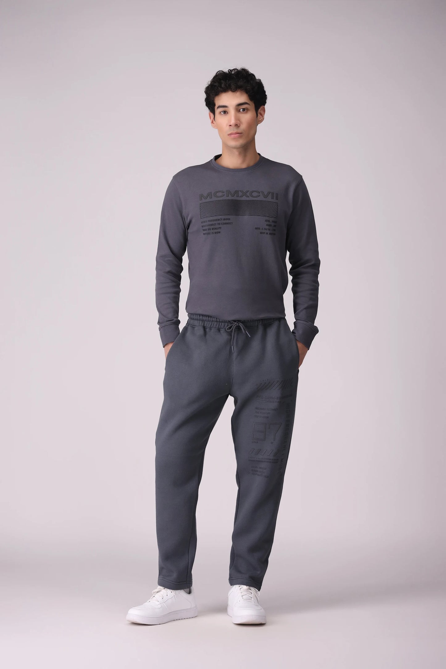 Relax Fit Striped Printed Trousers - Cougar Clothing