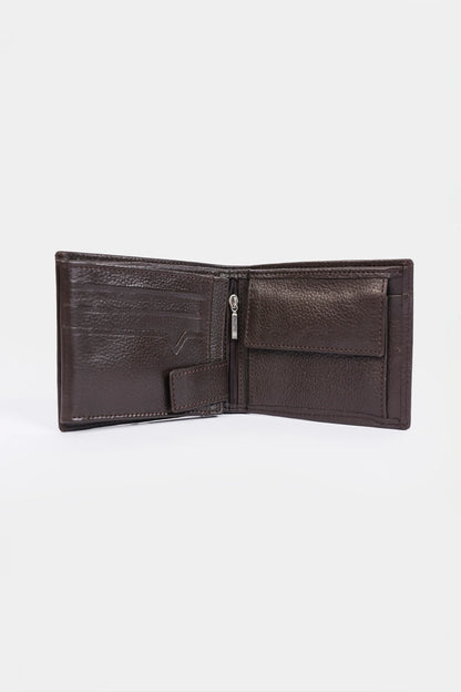 Bifold Leather Wallet With Coin Pouch - Cougar Clothing