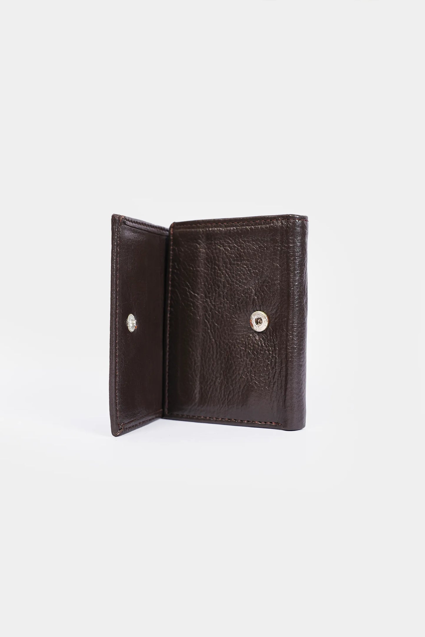 Leather Wallet With Press Stud - Cougar Clothing