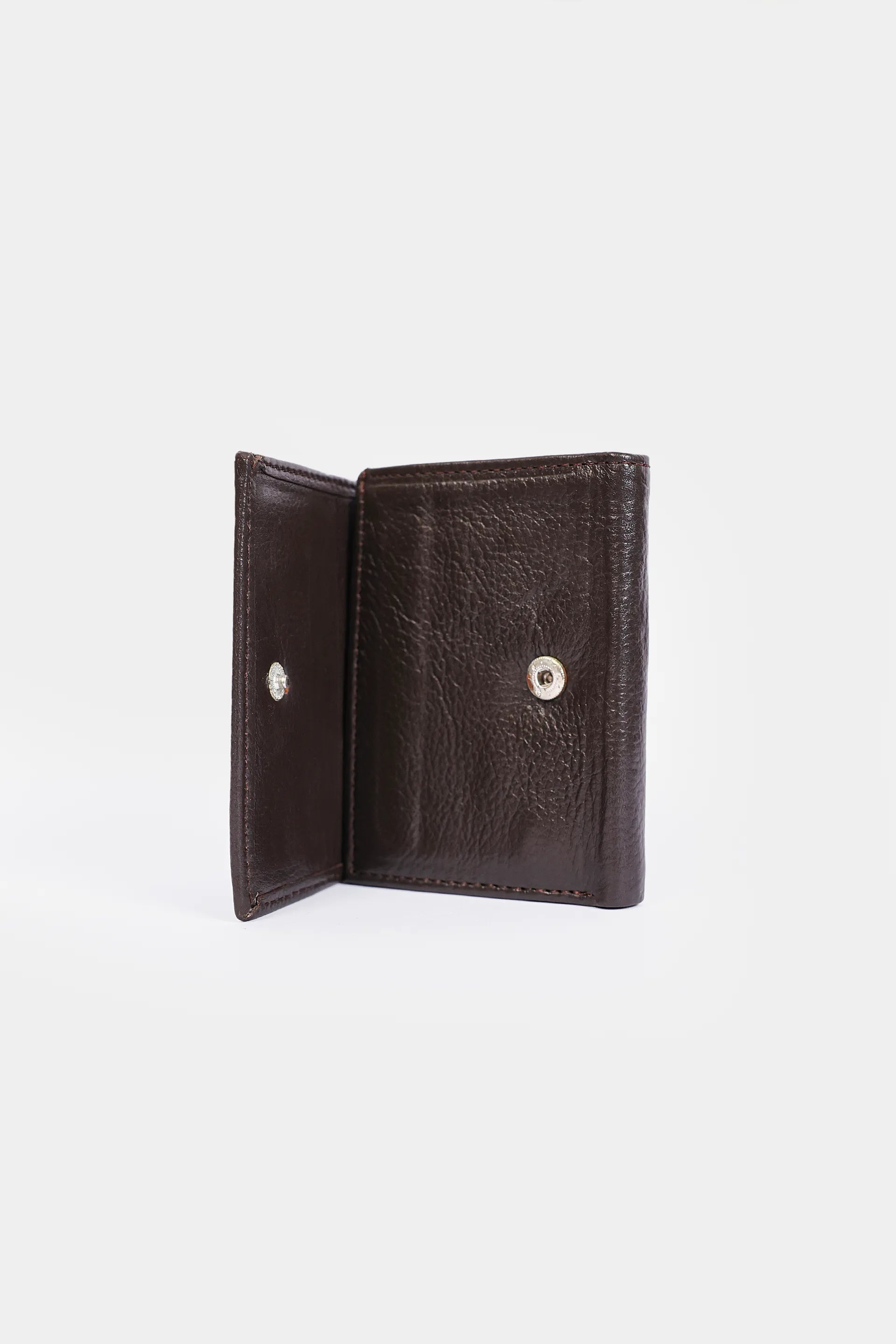 Leather Wallet With Press Stud - Cougar Clothing