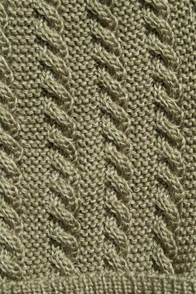 Golden Cable Knit Beanie