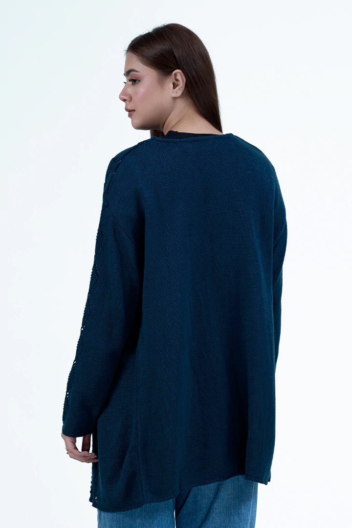 Navy Knitted Cardigan