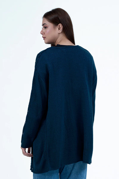 Navy Knitted Cardigan