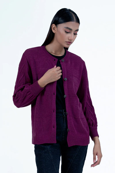 Boysenberry Crochet Pattern Cardigan