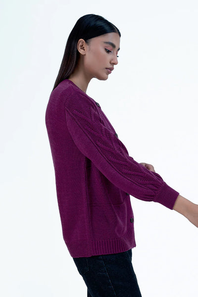 Boysenberry Crochet Pattern Cardigan
