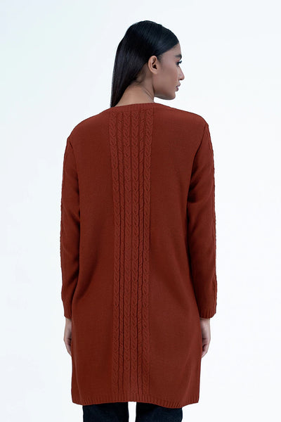 Rust Button Down Cardigan