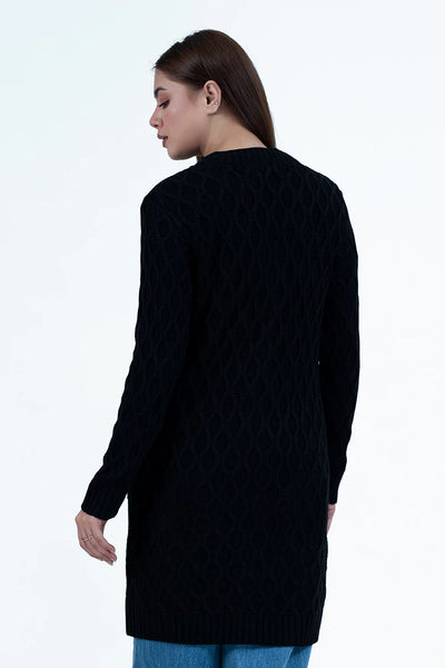 Cable Knit Button Down Cardigan