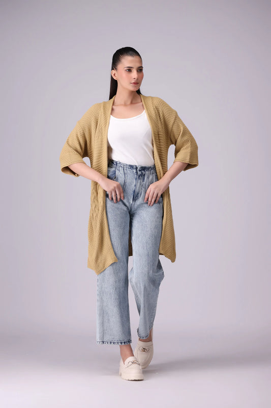 Front Open Knitted Long Cardigan - Cougar Clothing