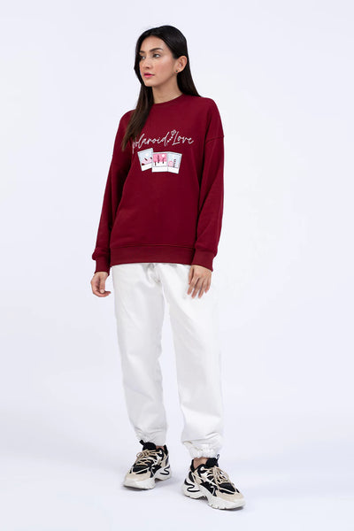 Drop Shoulder Polaroid Graphic Sweatshirt