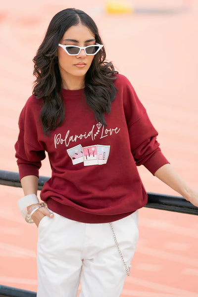 Drop Shoulder Polaroid Graphic Sweatshirt