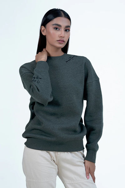 Green Text Sweatshirt