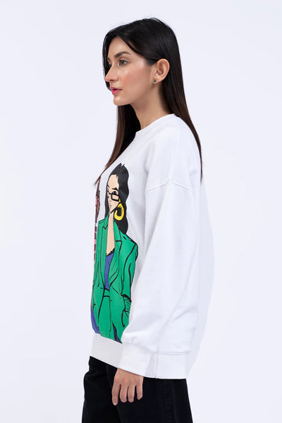 Drop Shoulder Graphic Sweatshirt