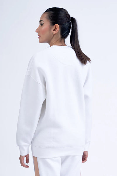 White Scripted Sweatshirt