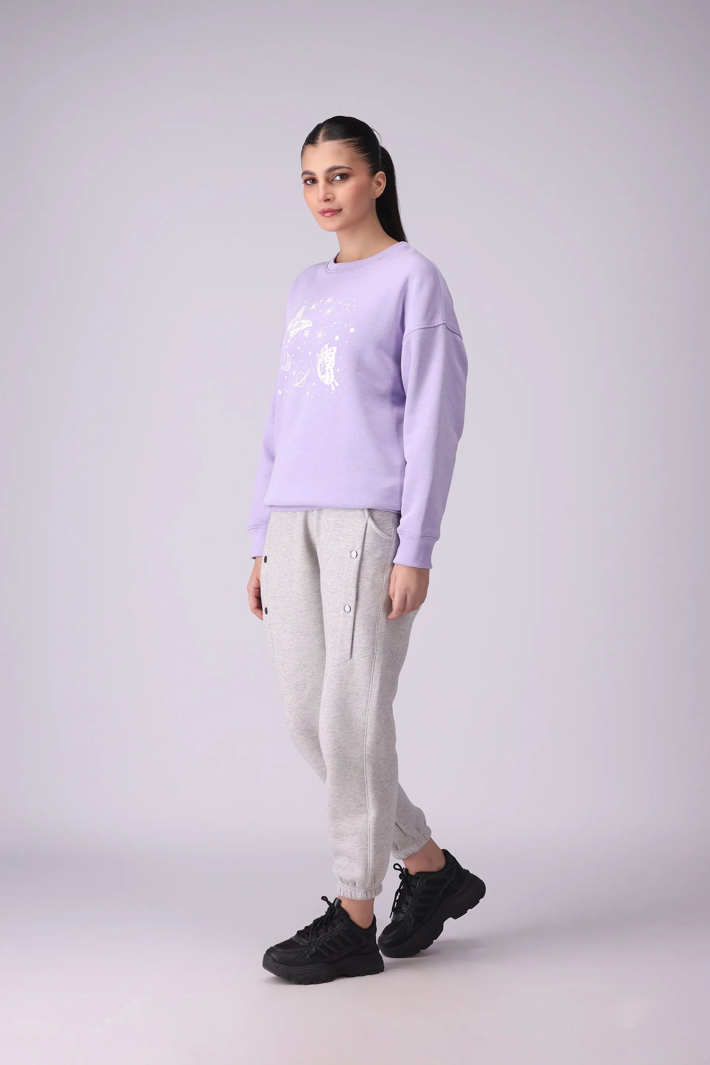 Fleece-Lined Graphic Sweatshirt - Cougar Clothing