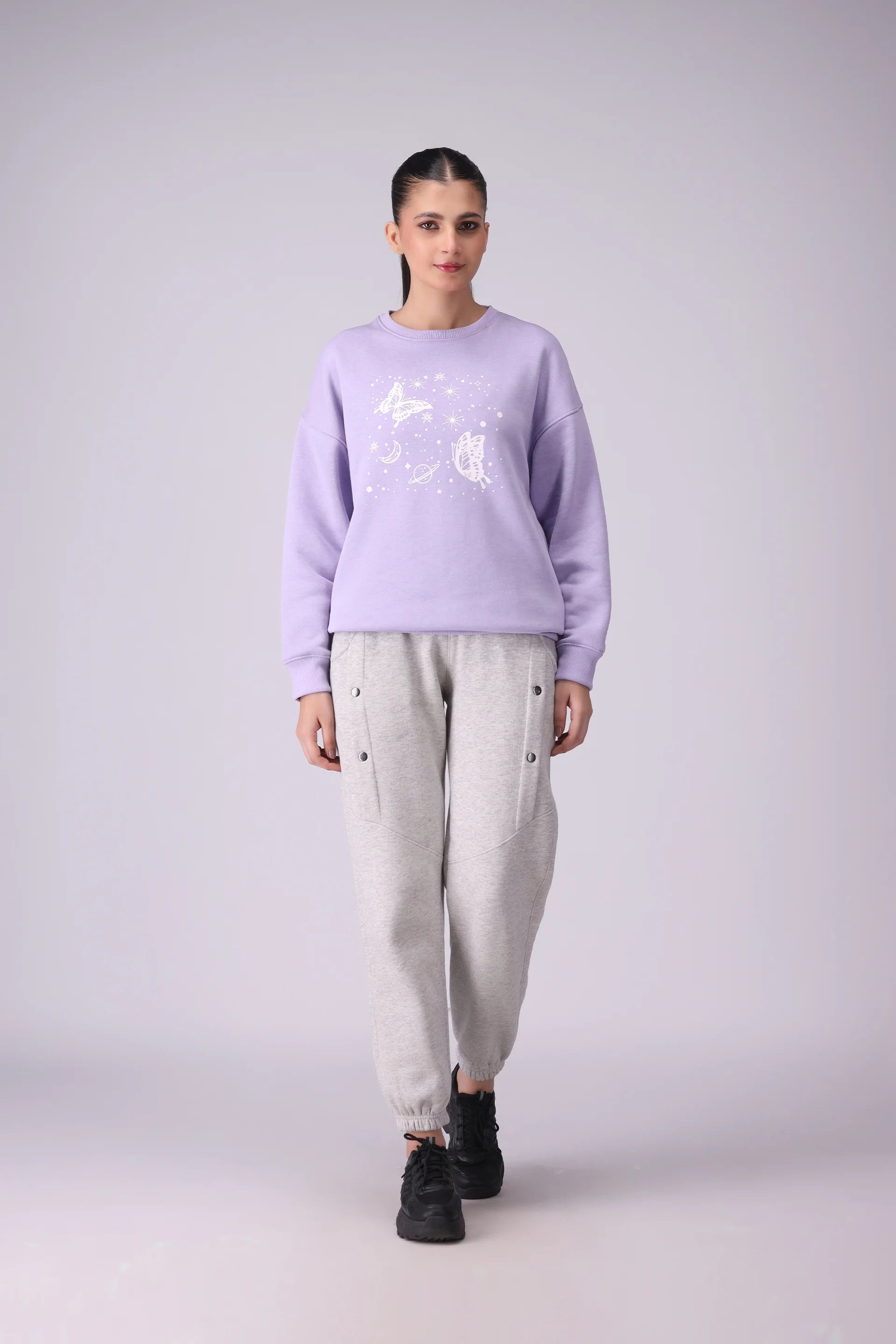 Fleece-Lined Graphic Sweatshirt - Cougar Clothing