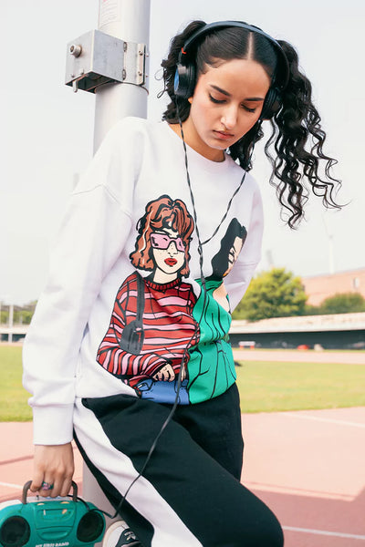 Drop Shoulder Graphic Sweatshirt