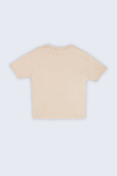 Light Brown Graphic Oversized T-Shirt
