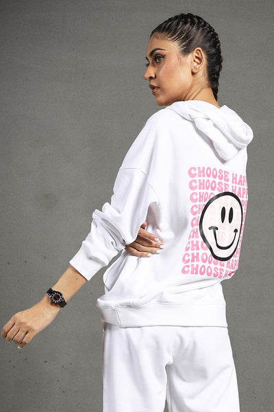 White Oversized Pullover Hoodie