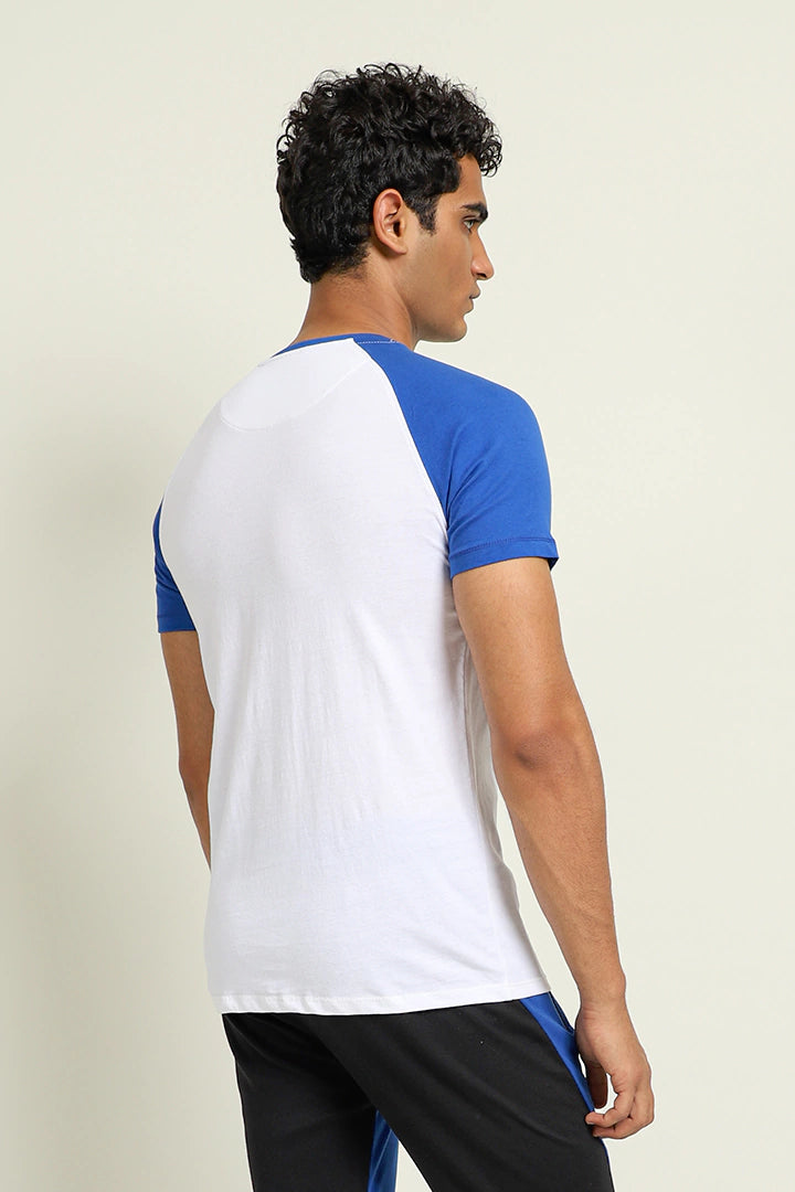 White Raglan Sleeves T-Shirt