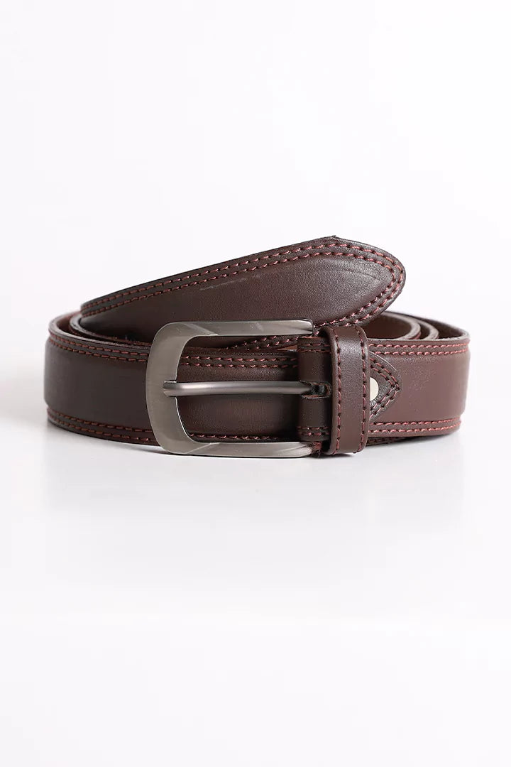 Buy Brown Silver Buckle Leather Belt from Cougar Online Shop