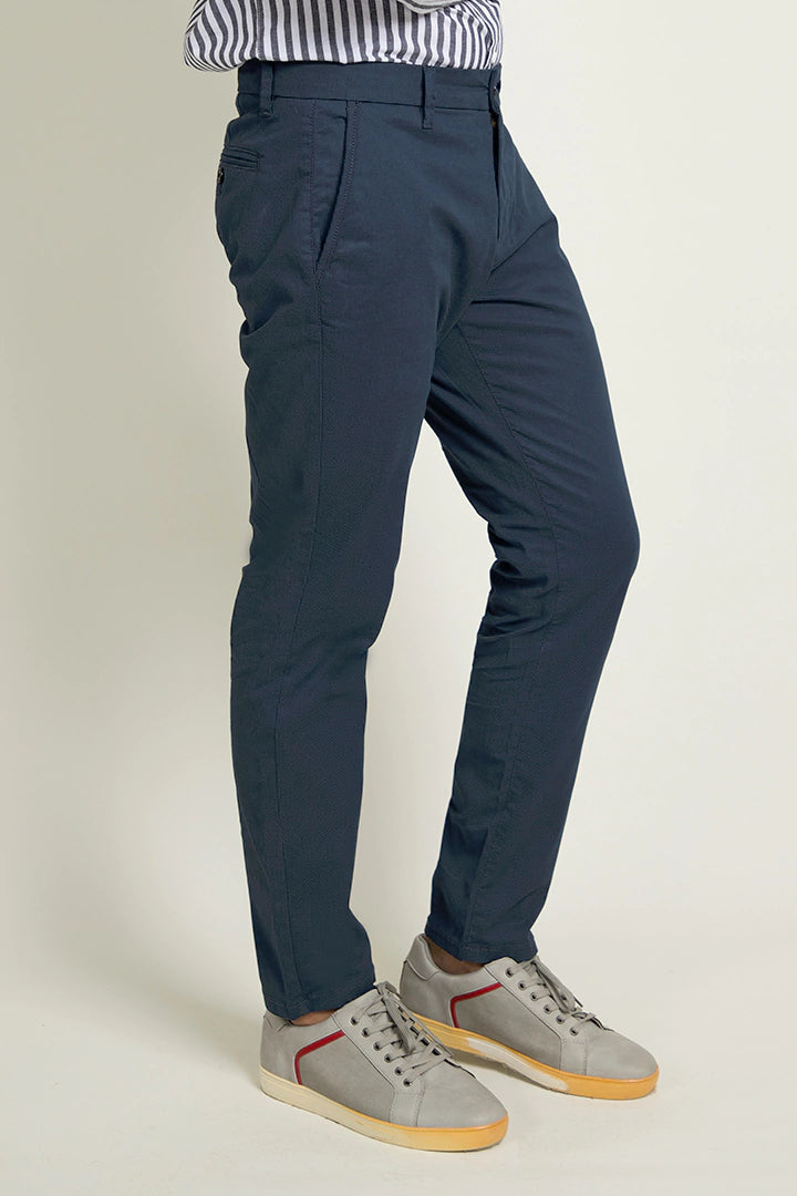 Navy Blue Slim Fit Chino Pants