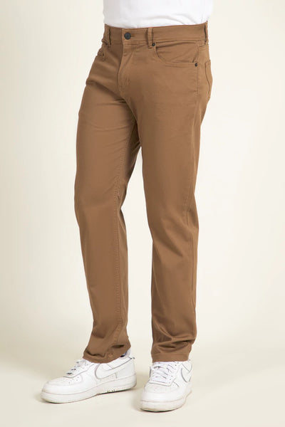 Brown Regular Fit 5-Pocket Pants