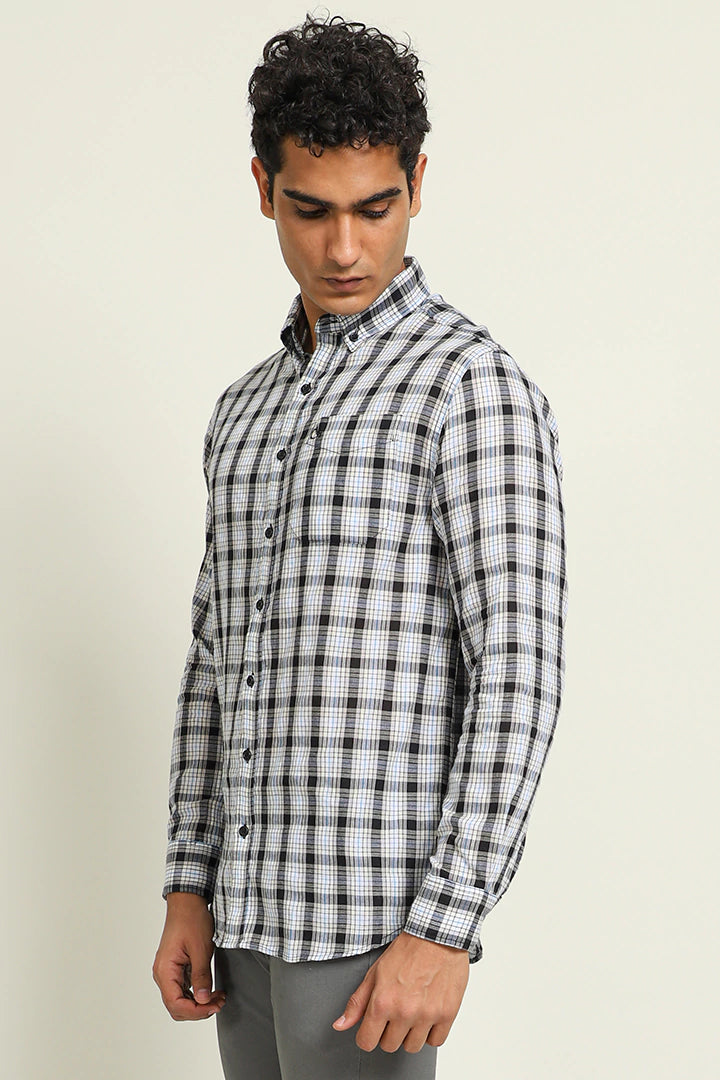 Black Checkered Casual Shirt