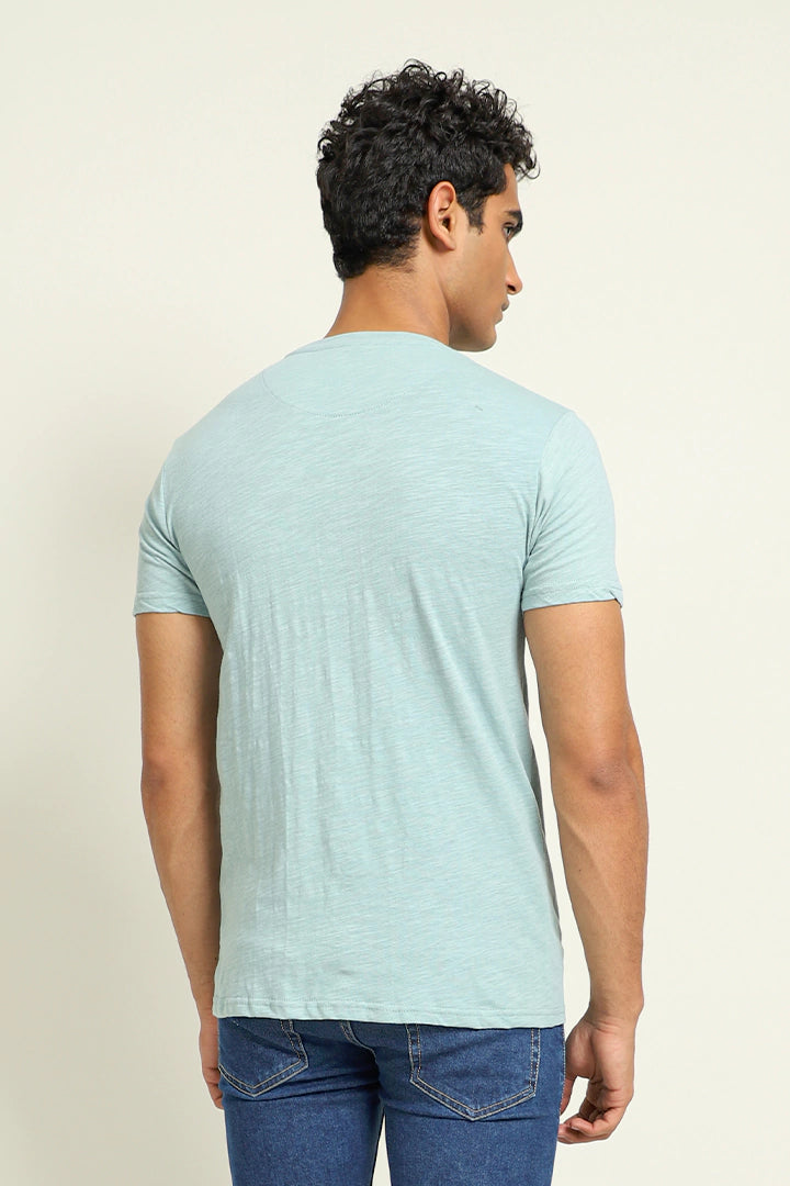 Turquoise Printed T-Shirt