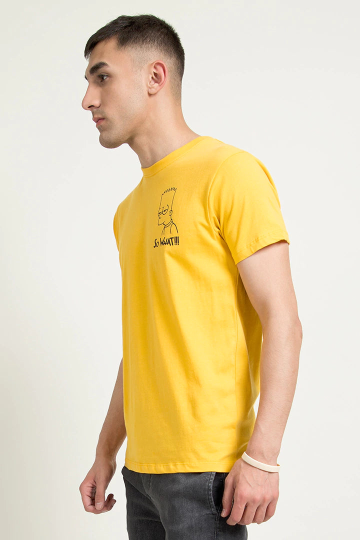 Yellow Crew Neck Graphic T-Shirt