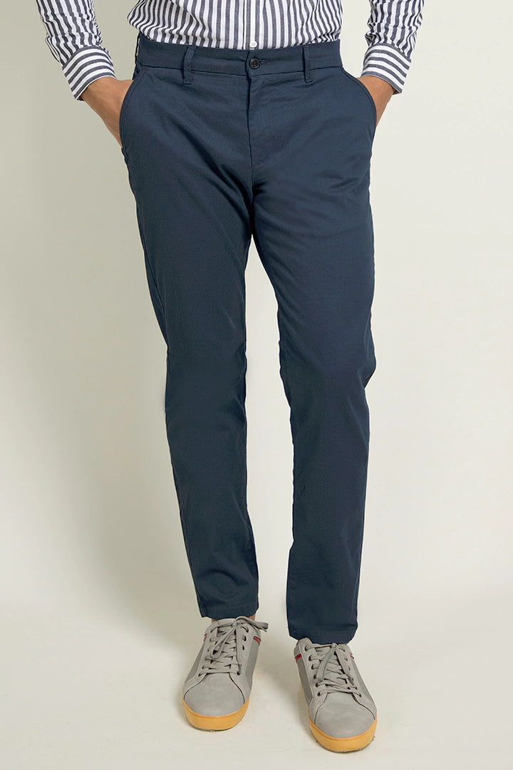 Navy Blue Slim Fit Chino Pants