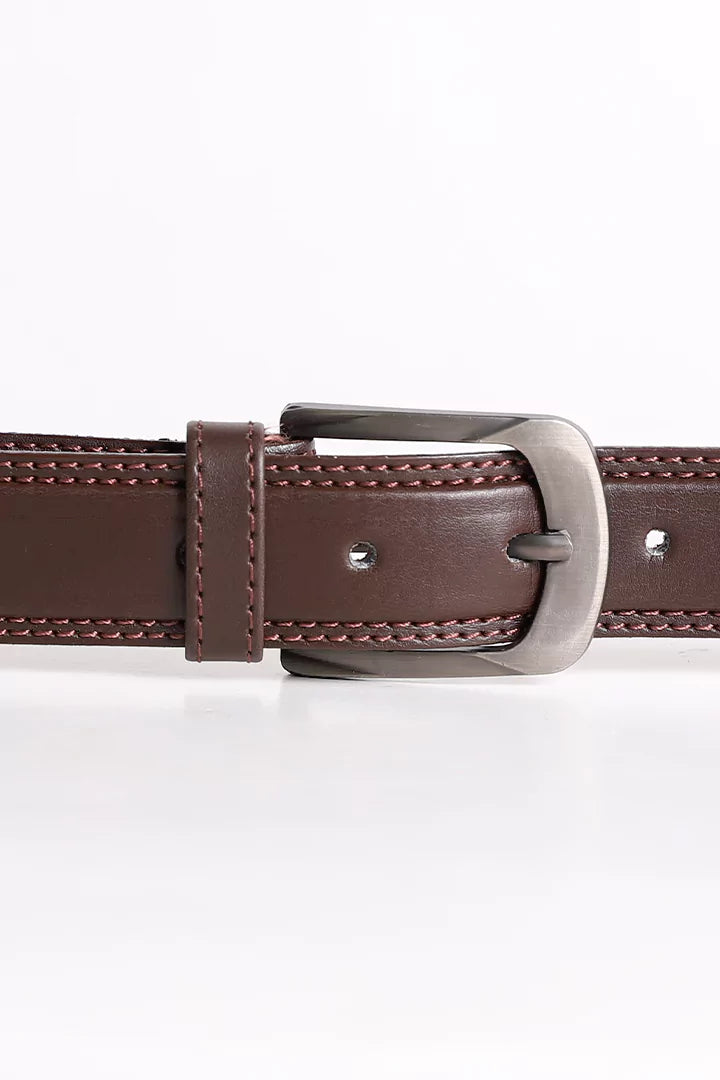 Buy Brown Silver Buckle Leather Belt from Cougar Online Shop