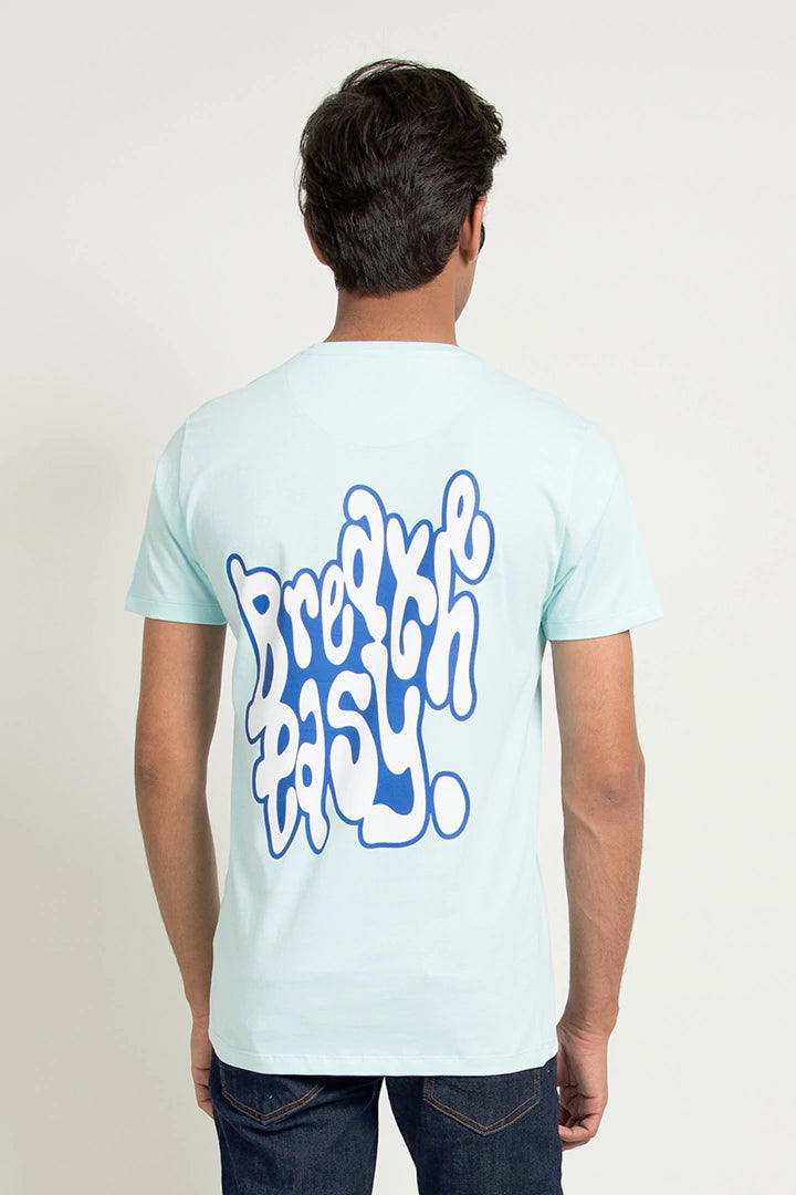 Aqua Blue Graphic T-Shirt