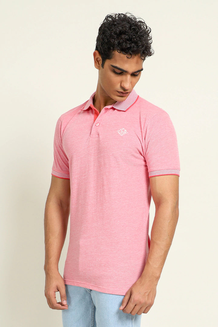 Pink CGR Tipped Polo