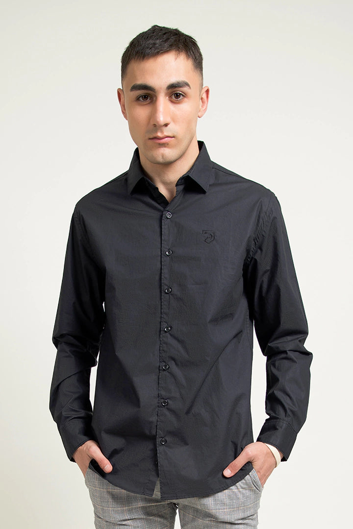 Basic Black Casual Shirt
