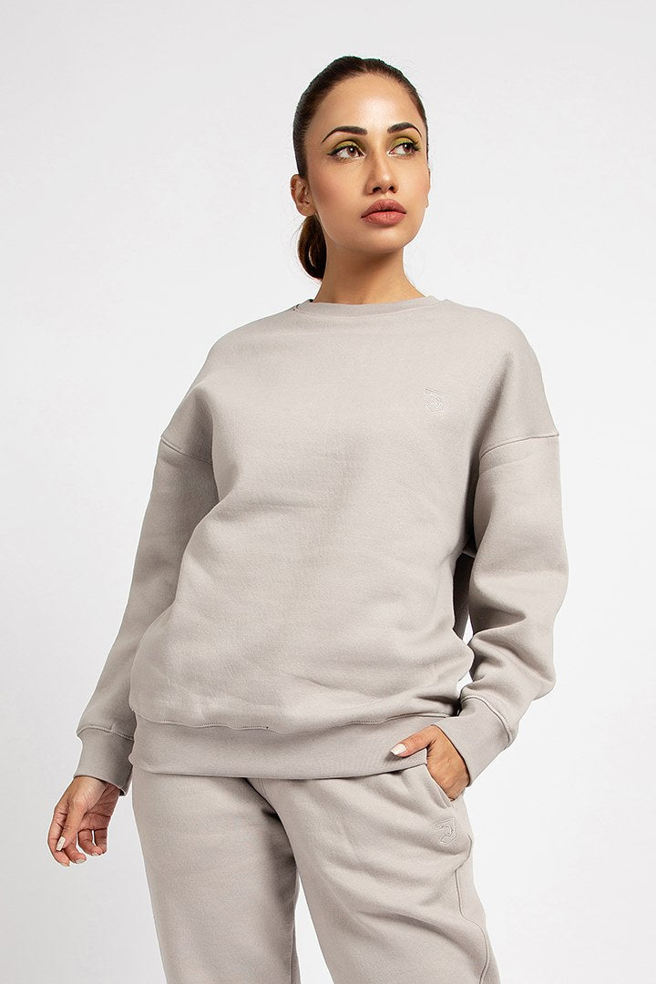 Basic Grey Oversized Sweatshirt
