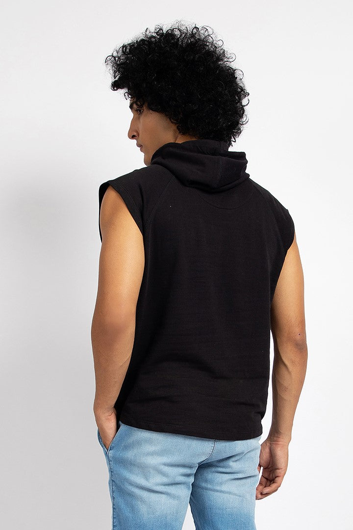 Buy Black Sleeveless Hoodie for Men Online in Pakistan