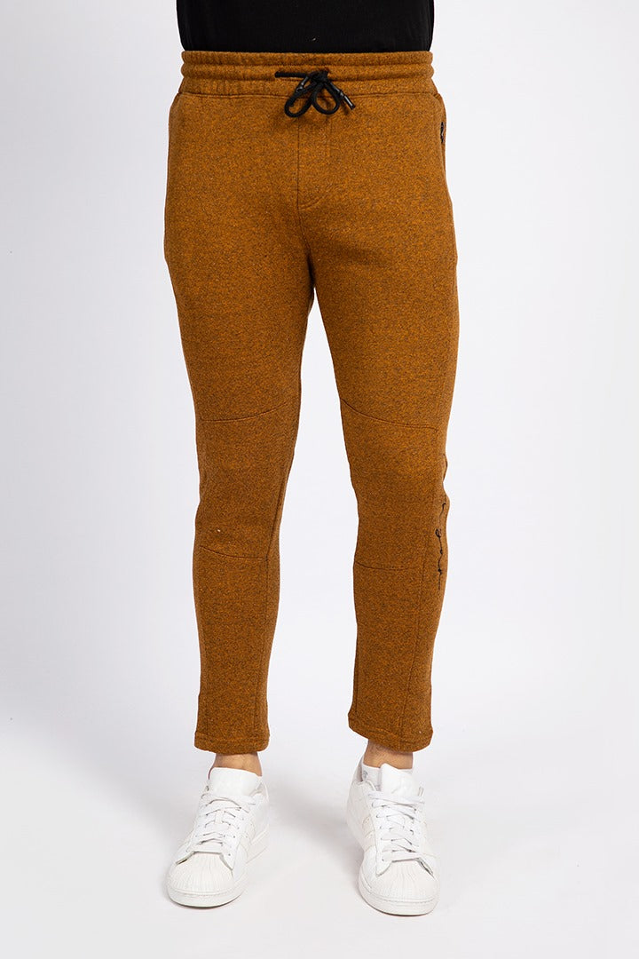 Mustard Knitted Skinny Fit Trousers