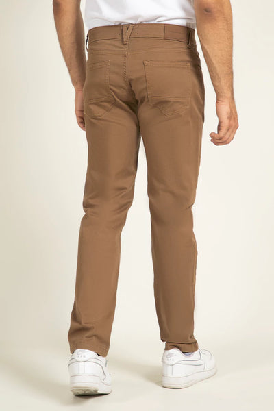 Brown Regular Fit 5-Pocket Pants