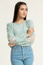 Sage Green Net Lace Top
