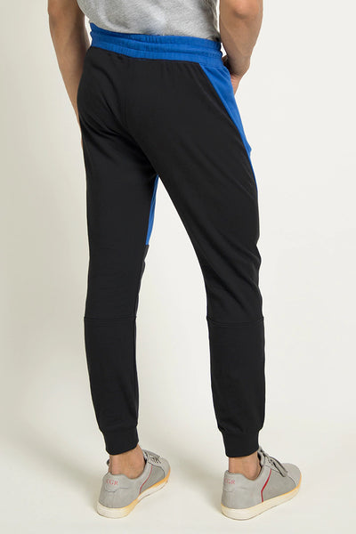 Black Contrast Panel Skinny Fit Trousers