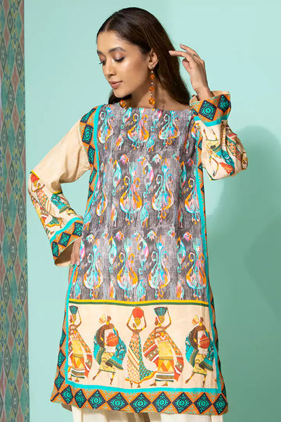 Skin Paisley Printed Kurti