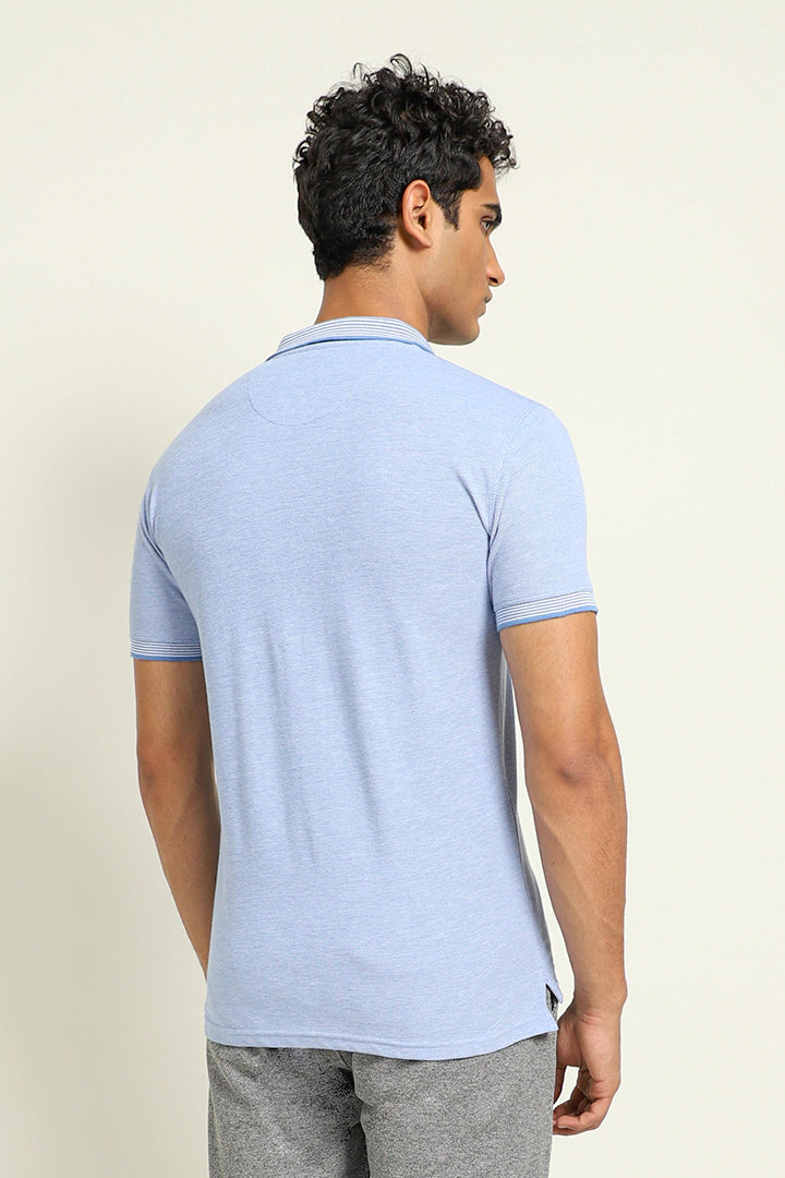 Sky Blue CGR Tipped Polo