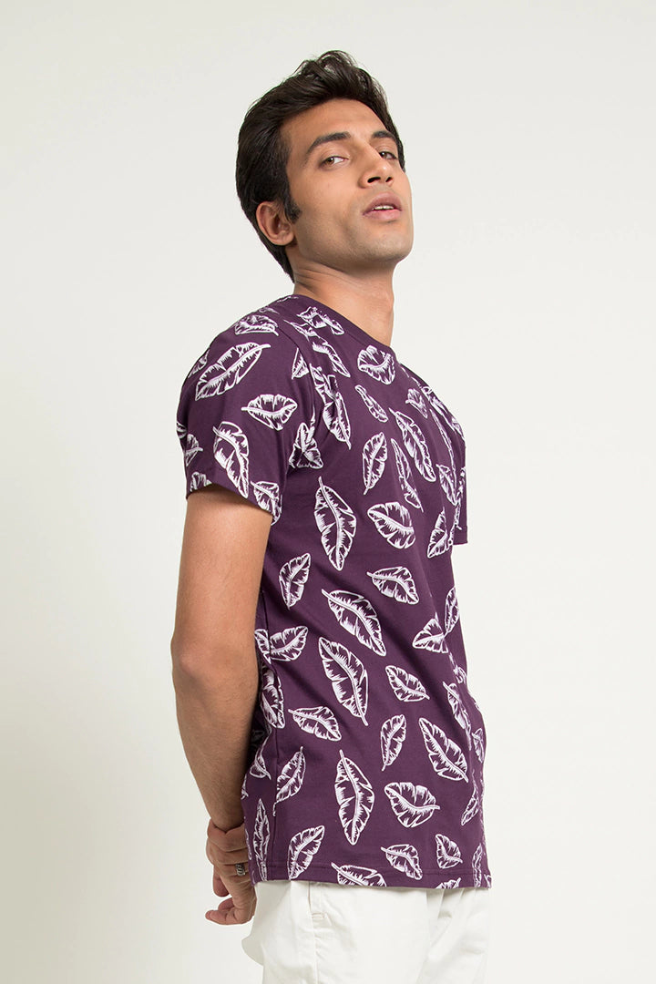 Purple Printed T-Shirt