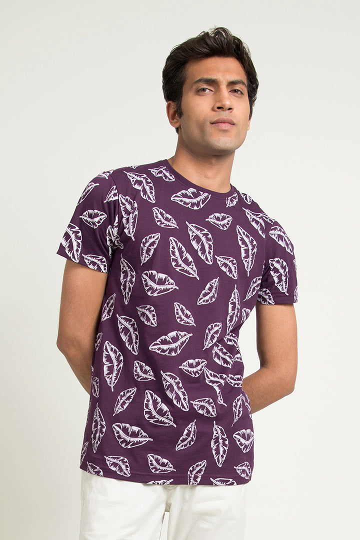 Purple Printed T-Shirt