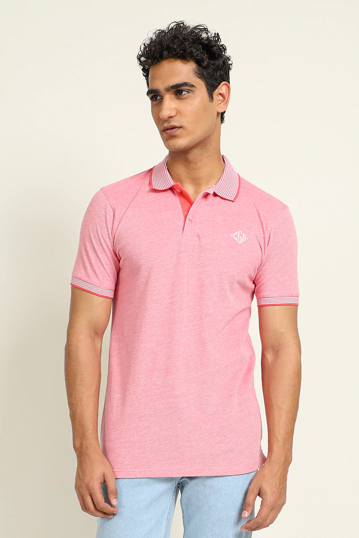 Pink CGR Tipped Polo