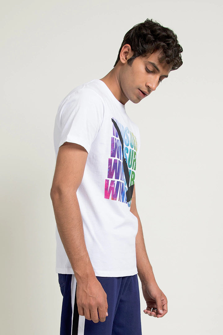White Multicolor Graphic T-Shirt