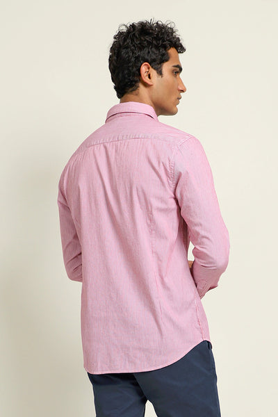 Regular Fit Red Casual Shirt
