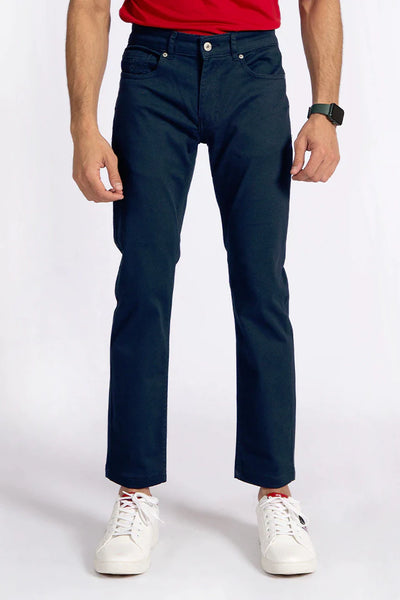 Navy Five Pocket Slim Fit Pants