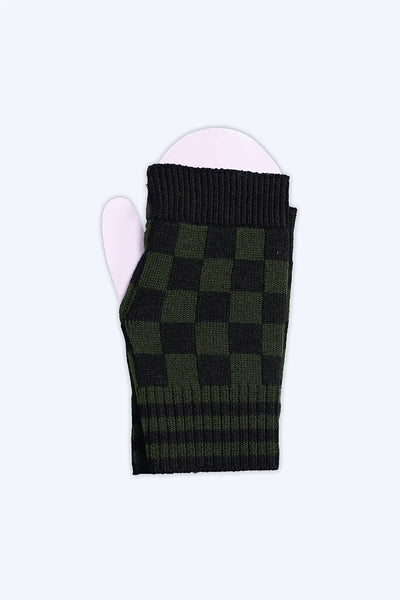 Check Pattern Green Gloves