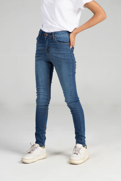 Navy Blue High Rise Skinny Fit Jeans